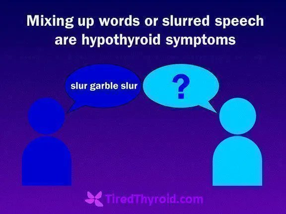 TiredThyroid's tweet photo. #Slurred speech &amp; mixed up words are #hypothyroid symptoms. #hypothyroidism  https://t.co/IK7Z9WRp61 https://t.co/6pkAd8xG1P