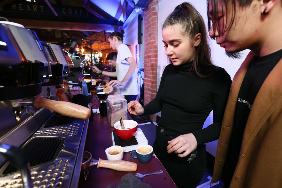 RancilioGroup's tweet photo. What a moment for RS1: the Pre and Post Infusion new feature and 3 The Barista League events in Copenhagen, Barcelona and now Manchester! 

Here are some pictures of Manchester 📸

#RancilioSpecialty #Rancilio #PreInfusion #Coffee #Espresso #RancilioGroup #TheBaristaLeague https://t.co/BfECJTJcA6