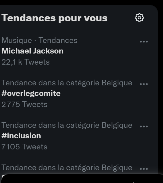 Aurore087's tweet photo. @MJJJusticePrjct @andjustice4some Michael is trending in Belgium once again. So proud! https://t.co/D5QLr8zaXa
