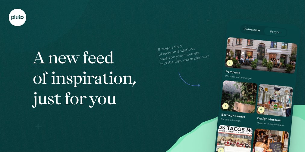 We're delighted to launch one of our biggest new features since our travel planning tool went live — App users can now explore a feed of tried &amp; tested recommendations, personalised to their interests and the trips they're planning! Check your feed now.
bit.ly/plutotravel