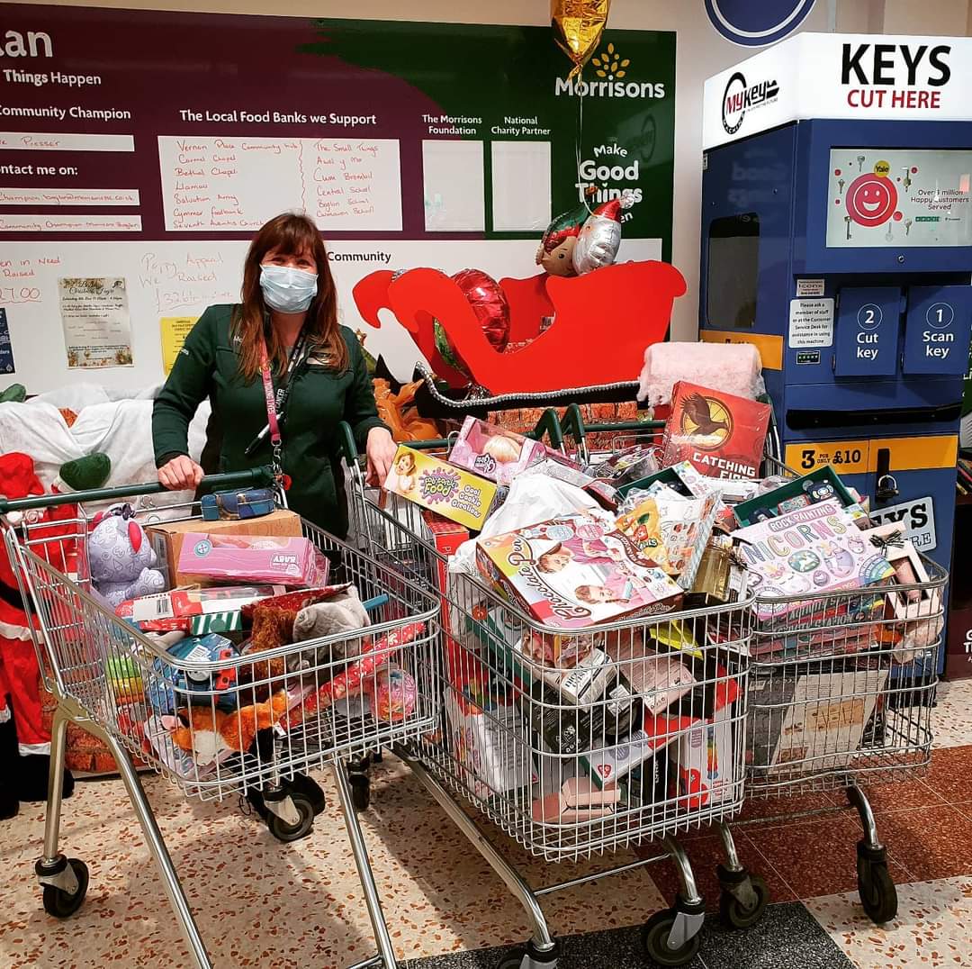WOW - What an incredible response to our Gift Donation Station in Morrisons Baglan! ❤

Massive THANK YOU to Morrisons Baglan customers for being so incredibly generous ❤

A special THANK YOU to Morrisons Baglan Community Champion for organising this for us! ❤