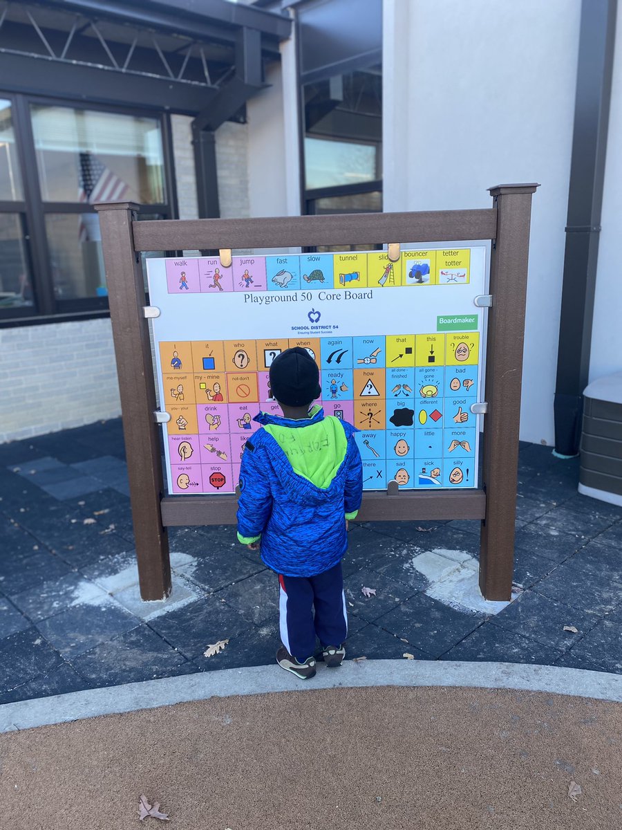 Room 121 has loved being able to use the playground and sensory garden communication boards, promoting both independence and inclusion for our Super Sprouts! #BetterTogether
