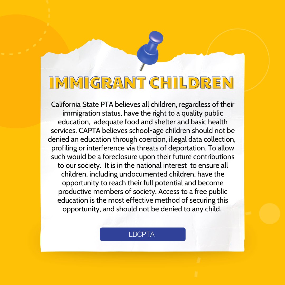 Today's tiny training is about immigrant children and families. #ImmigrantChildren #WePTAforALLKids