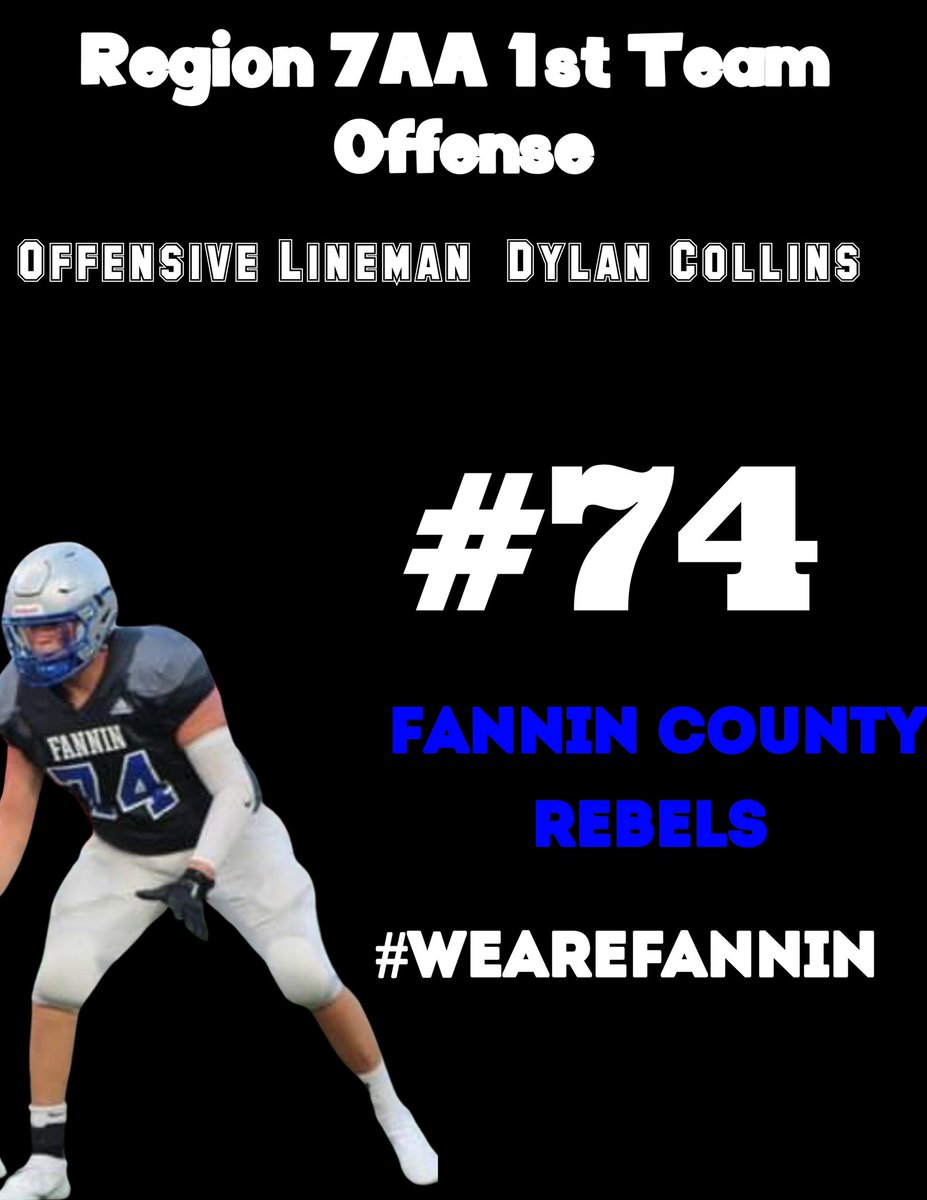 Congrats to <a href="/Dylancollins74/">dylancollins74</a> for being named 1st Team All Region 7AA