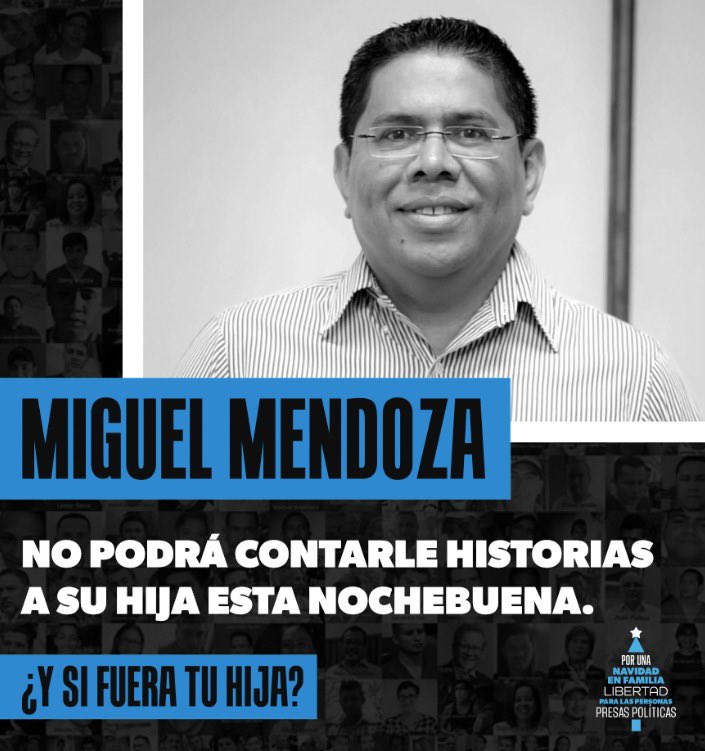 Mmendoza1970's tweet photo. Miguel quería un país mejor para su familia, por eso hoy está injustamente encarcelado entre cuatro paredes. 

Hagamos juntos que esas paredes no encierren su ansias de  libertad y que sus familiares sientan nuestra solidaridad. Demandemos con fuerza #NavidadSinPresosPolíticos. https://t.co/8lh1T7TU68