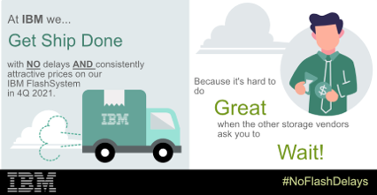 TechData_IBM's tweet image. That's right, no delays and same attractive pricing on #IBM FlashSystem storage solutions! #FlashSystem #storage
bit.ly/IBMstorage4qbl…