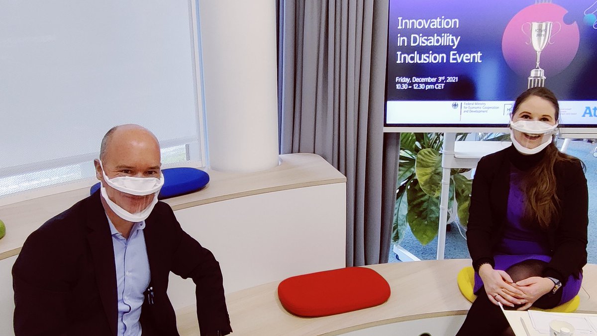AkwyZ's tweet photo. Behinds the scenes of our Innovation in Disability Inclusion Event that connected people all over the world. ICT 4 Inclusion Challenge Award Ceremony. 🥇 [Link to video]  #IDPD #ICT4IC #IPDwD #IDPWD2021 @giz_gmbh @Atos 
https://t.co/acubXHWGEa https://t.co/h2pRW7Q2S5