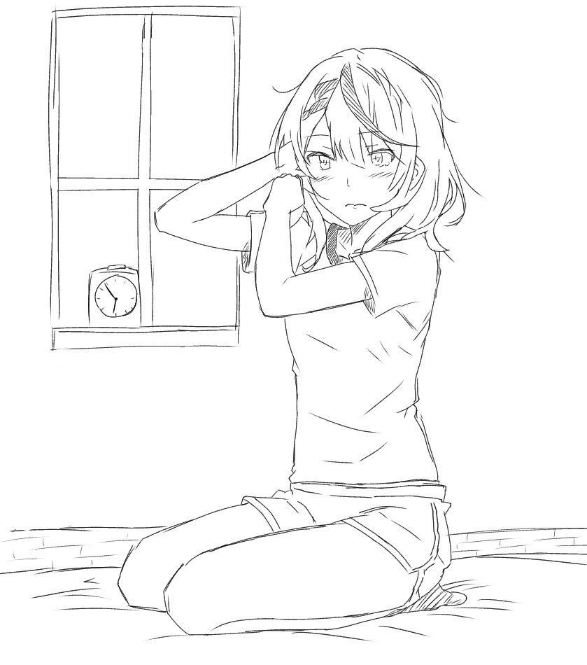 ピアスを付ける朝かまた 