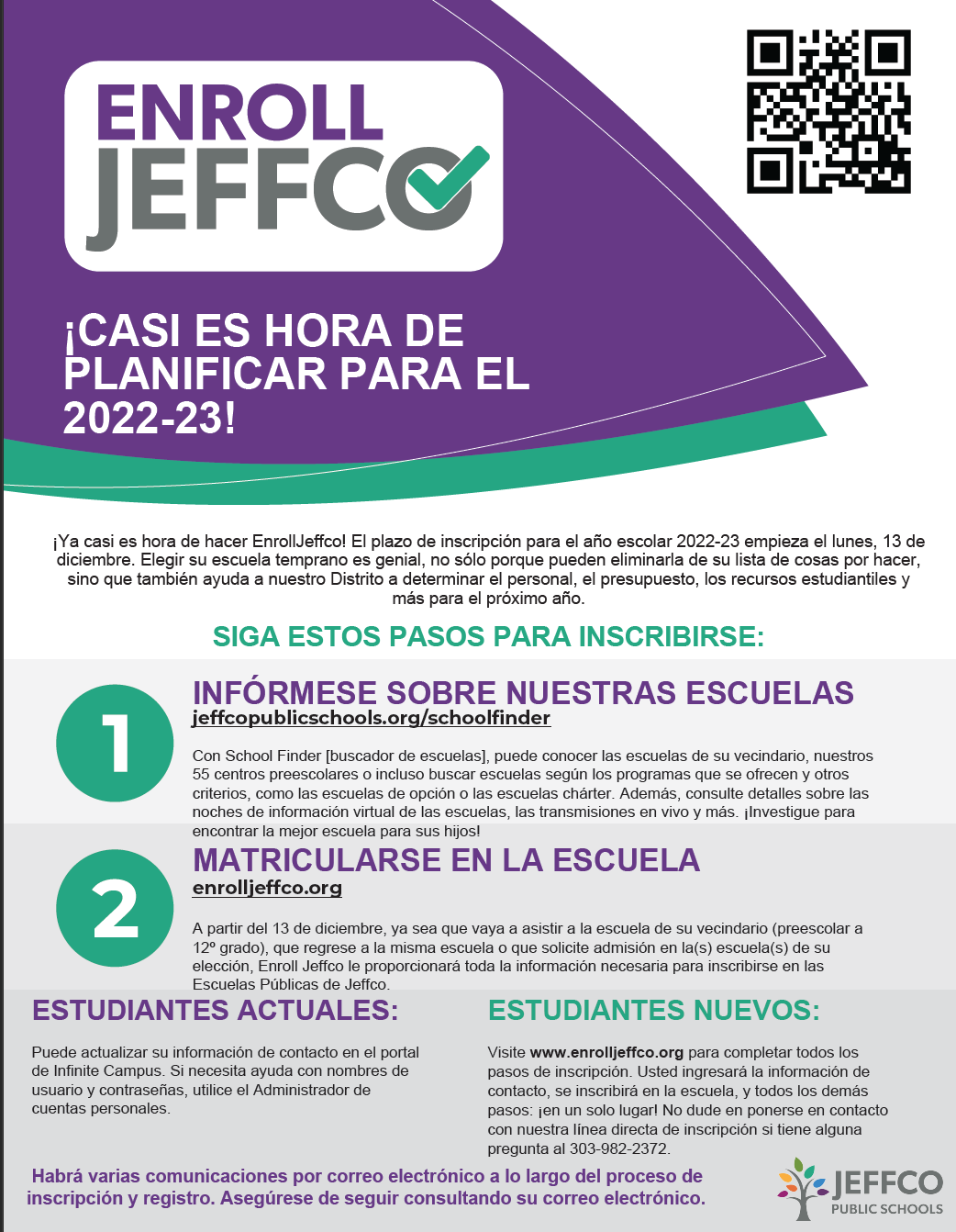 Jeffco Public Schools On Twitter: "Round One Enrollment For The 2022-23 School Year Will Open On Monday, Dec. 13! Please Visit School Finder At Https://T.co/Btzgm9Rytl To Learn About Each Of Our Schools,