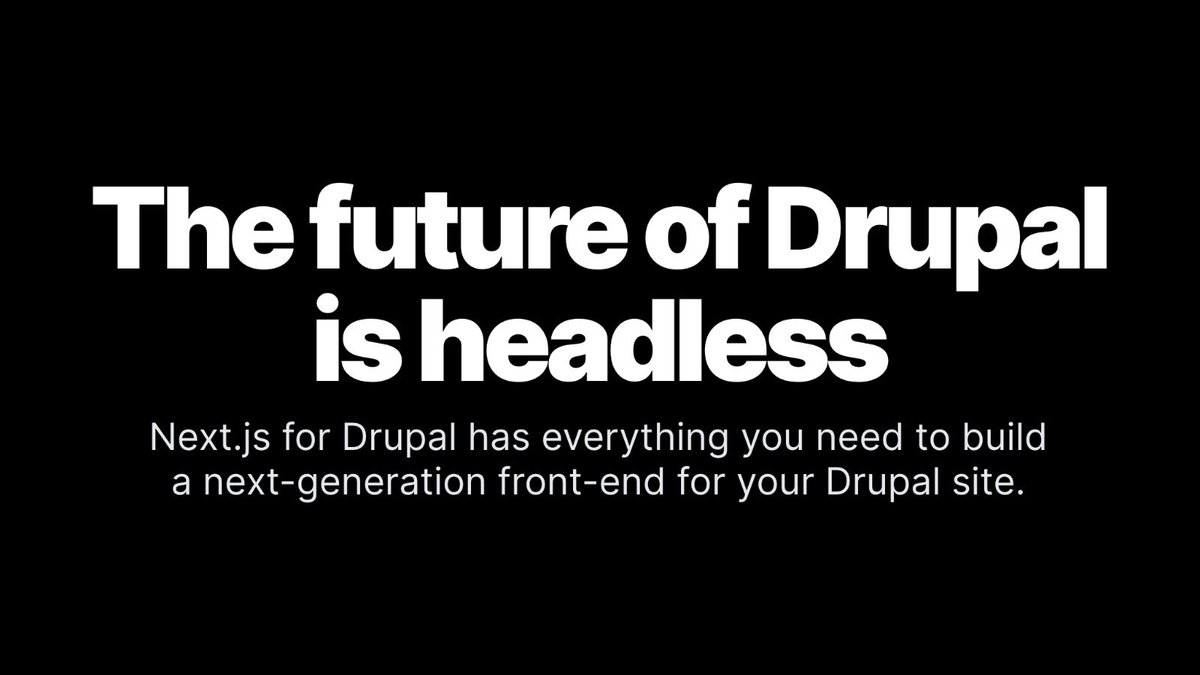 Happy to announce Next.js for Drupal 1.0.

Ready for production. 🎉

Everything you expect from Drupal. On a modern stack. Go headless without compromising features.

next-drupal.org