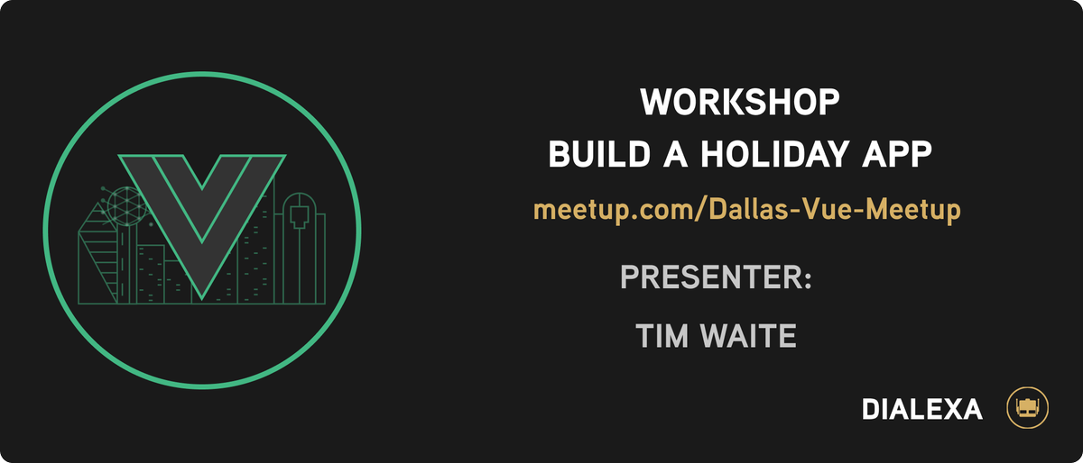 dougiefresh49's tweet photo. come join us on Tuesday Dec, 7 at 6PM at the #dallasVueMeetup holiday special event workshop  hosted at @dialexa ! 
https://t.co/W8ebbGwx9p https://t.co/BBFiqc8ebs