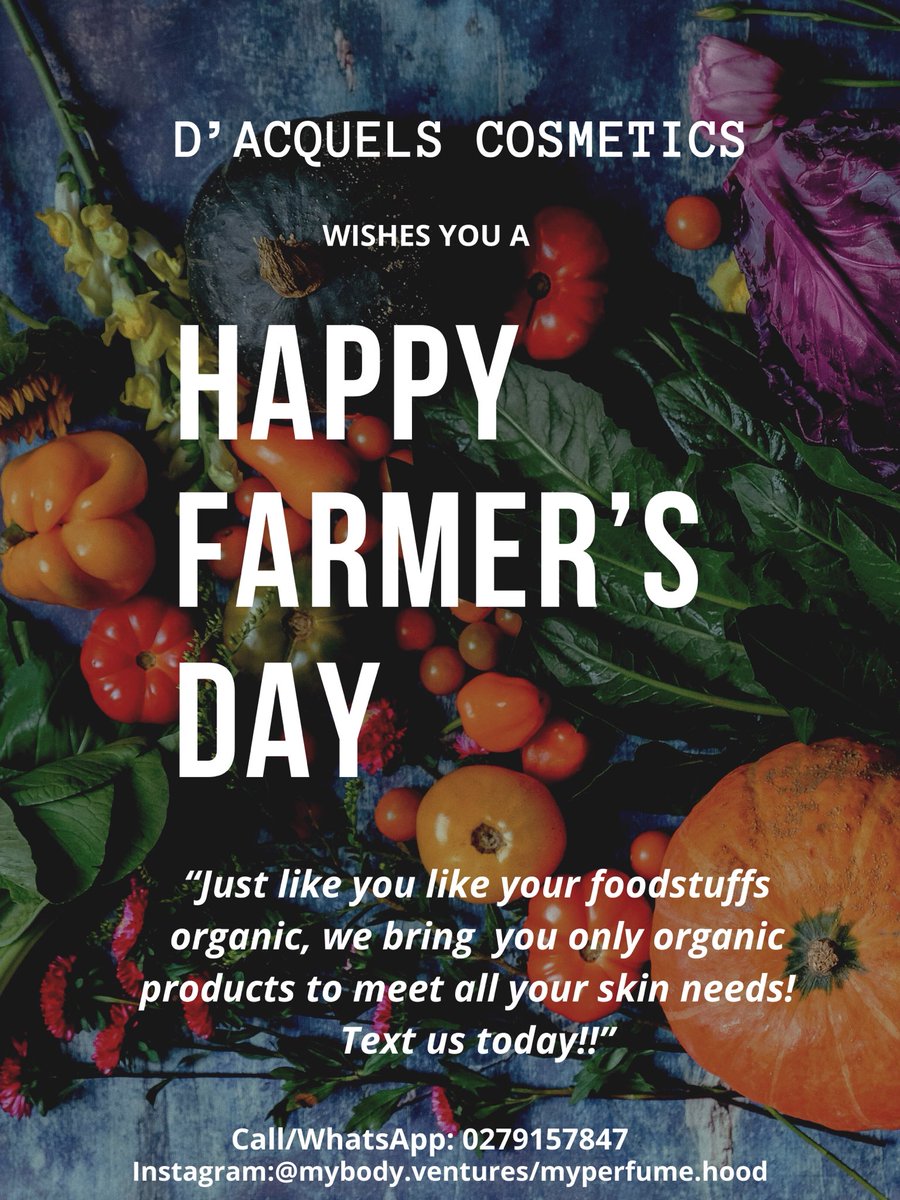 d_acquels's tweet photo. Happy farmer’s day to all hardworking farmers! #farmersday https://t.co/V3Nx4stio4