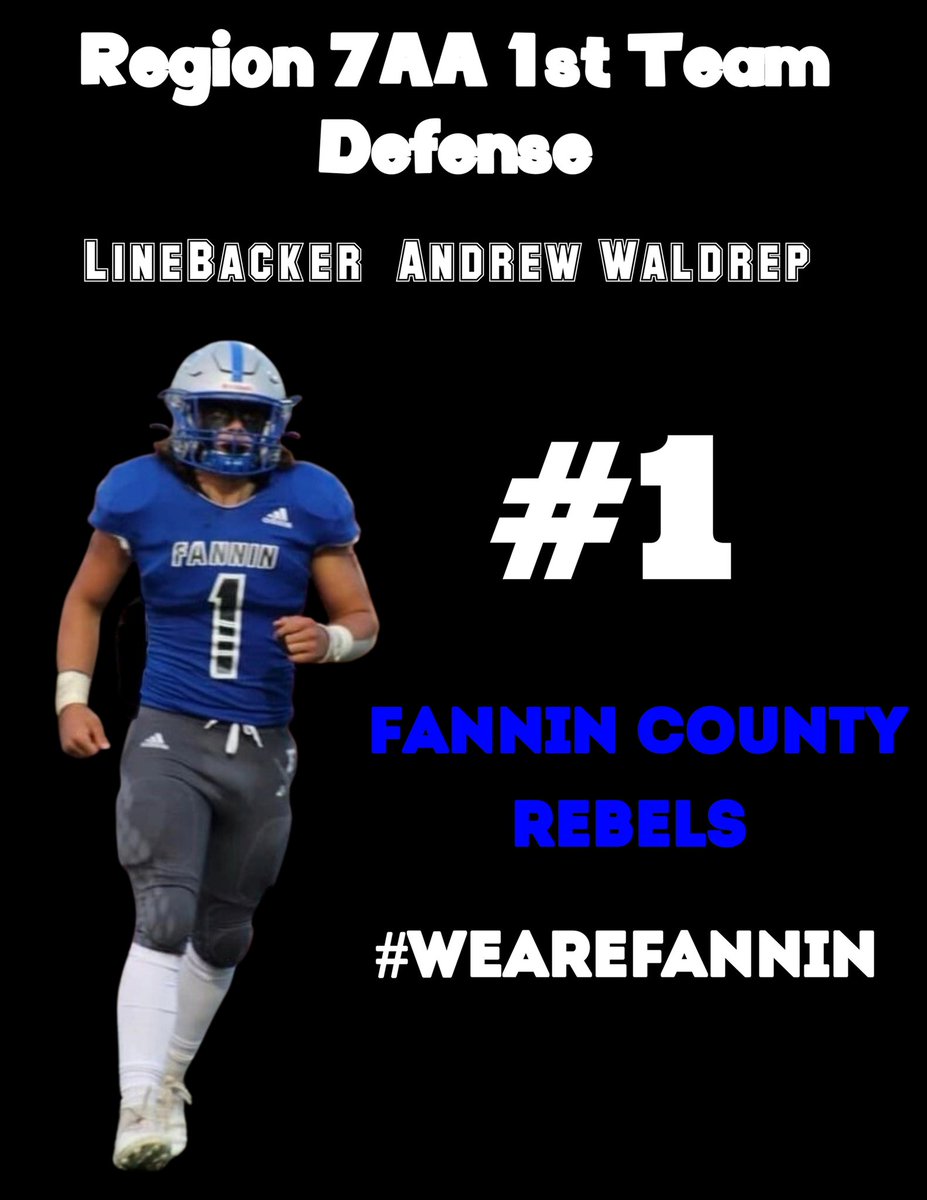 Congrats to <a href="/andrew_waldrep/">Andrew Waldrep</a> for being named 1st Team All Region 7AA