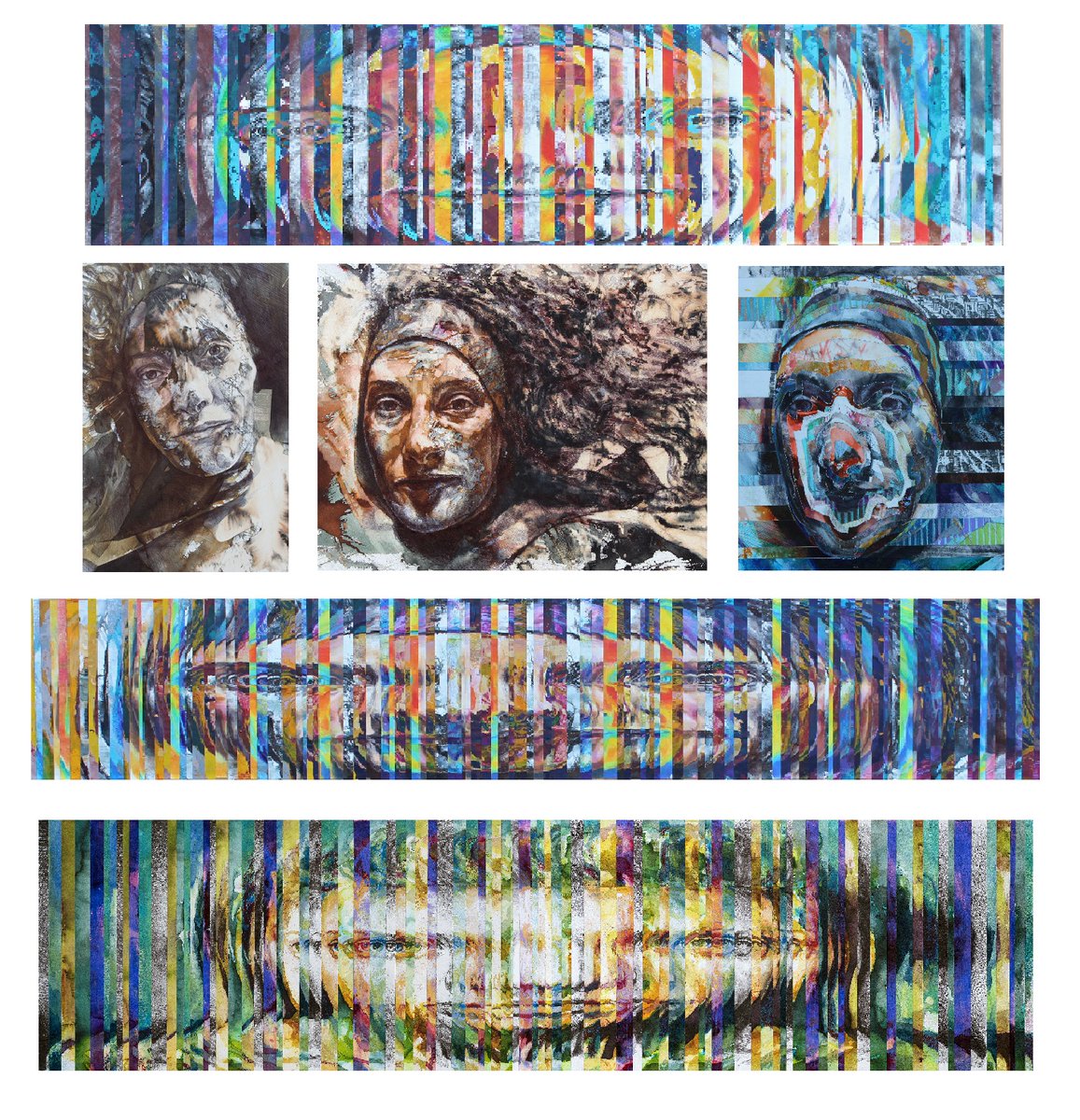 Shwarbo's tweet photo. All available now on OpenSea - 

https://t.co/GfS3qKbuFf

From top, working down - 
Interregnum One
Apophenia - Initial Study
Apophenia 7
Interregnum Two
Departures in Wonderland

#nft #nftart #nftartist #nftcollector #nftportrait #nftportraits #contemporaryportrait https://t.co/3qlpQvqrqz