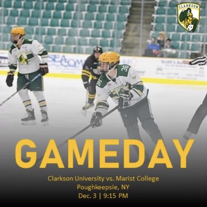 Rise and shine, it’s Gameday. Boys make the haul to Marist College today. Puck drop at 9:35pm