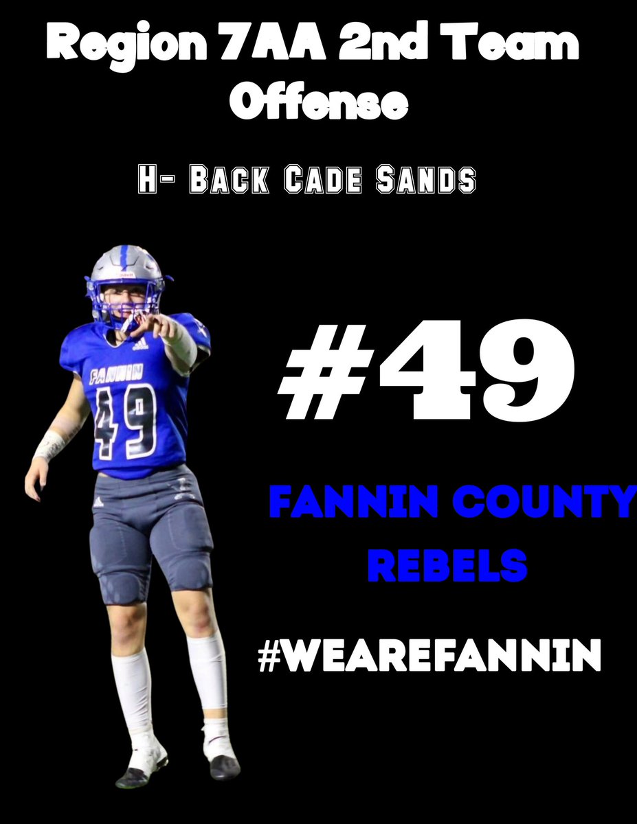 Congrats to <a href="/CadeSands1/">Cade Sands</a> for being named 2nd Team All Region 7AA