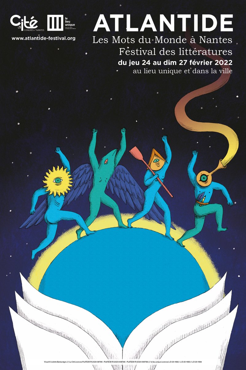 Découvrez l'affiche de la 10ème édition d'#Atlantide2022 ! Merci à Juliette Barbanègre pour cette très belle illustration.

🛎 Retrouvez-nous au lieu unique et dans la ville du 24 au 27 février 2022.

Coproduction <a href="/lelieuunique/">le lieu unique (compte inactif)</a> et <a href="/LaCiteNantes/">La Cité Nantes</a>
