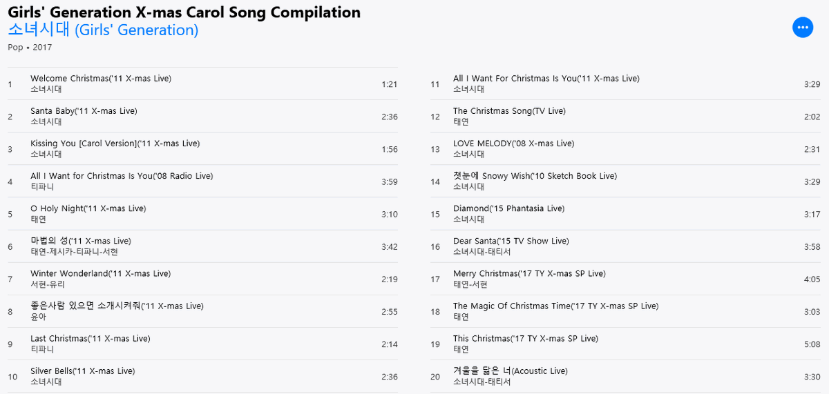 소녀시대 크리스마스 캐롤 라이브 모음 SNSD X-mas Carol Song Compilation  +영상에 쓰인 음원 모음 mp3 Download : mediafire.com/file/ljfxqqx6a…

Youtube : youtu.be/orfnd_pUtag