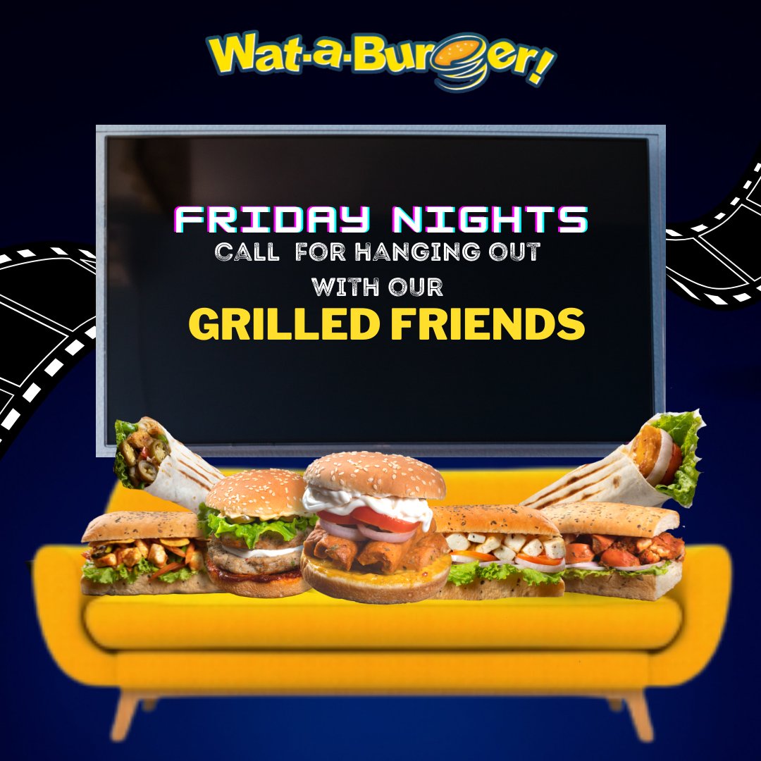 wat_a_burger's tweet photo. Friday is most people's second favorite f word.
Their first is definitely food from @wat_a_burger.
Now you get both at your nearest Wat-A-Burger Outlet.
#wataburger #WAB #burger #friday https://t.co/A3htfO2bfr