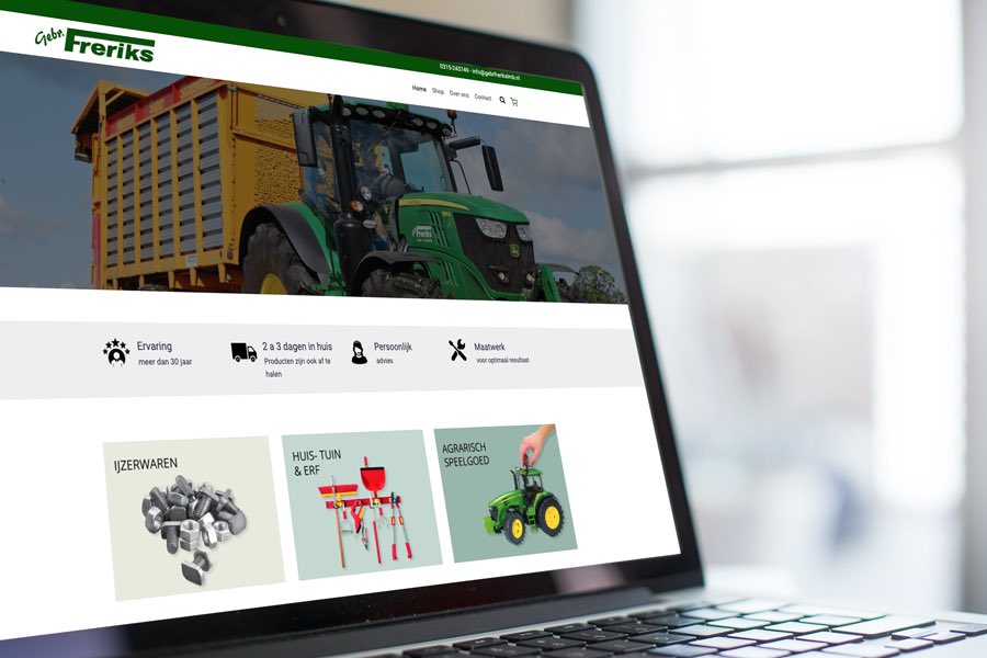 Nieuwe webshop voor Gebroeders Freriks! En weet je wat leuk is? Je kunt nu al heel veel agrarisch speelgoed online kopen voor de feestdagen!
 
Ondertussen wordt de webshop aangevuld met o.a. John Deere onderdelen, tuin- en parkartikelen!

gebrfrerikslmb.nl