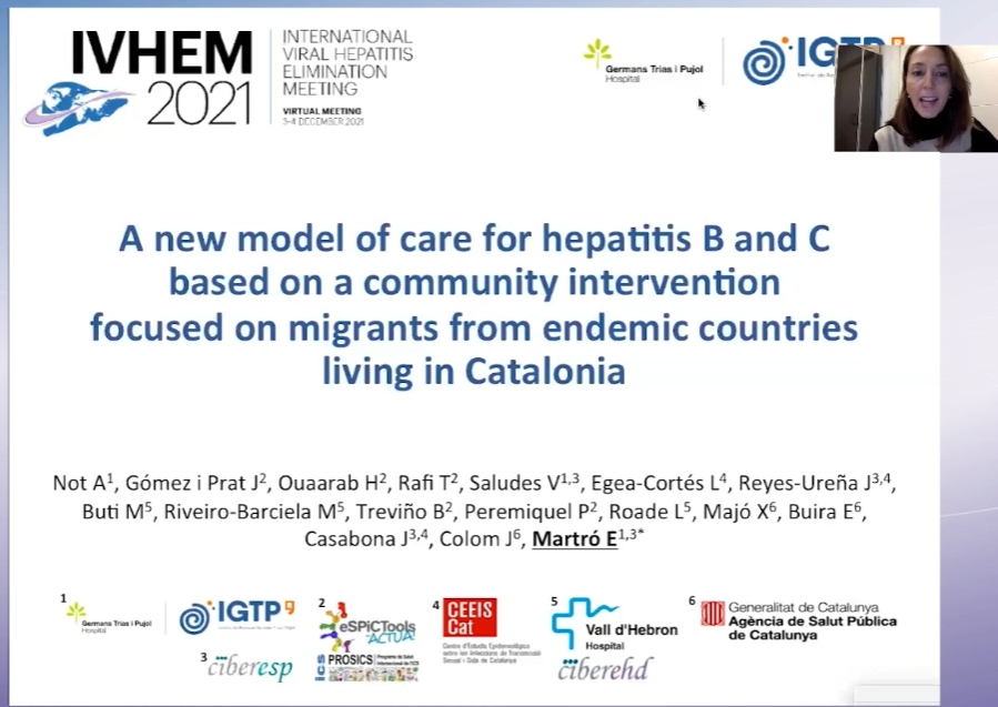 Now presenting our #HepClink & #HepBClink studies at #IVHEM2021 @GlobalHep
Over 750 #migrants from #Pakistan, #Senegal and #Romania have already participated in our new model of #HCV #HBV care based on education & screening in the community & lincage to care in Barcelona