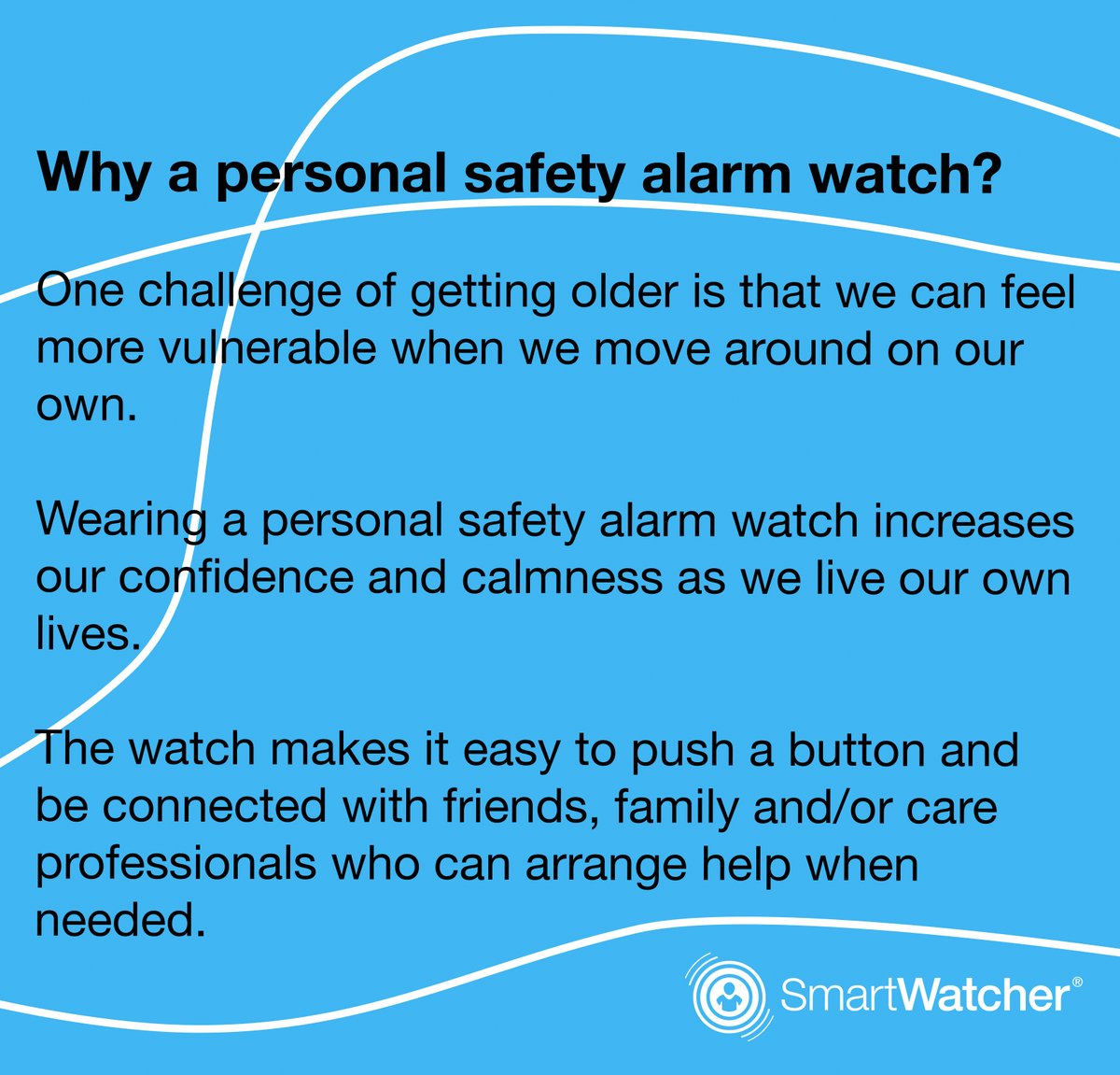 smartwatcher's tweet photo. For more information check our website: https://t.co/xOgq0Gwvgc

#independentliving #safetywatch #personalsafetyalarm #agedcare #healthcareathome 
#smartwatchertechnologies #smartwatcher #samsungactive #thereforyou  #caring #reliable #connectingindividuals https://t.co/uZUTJzqKbv