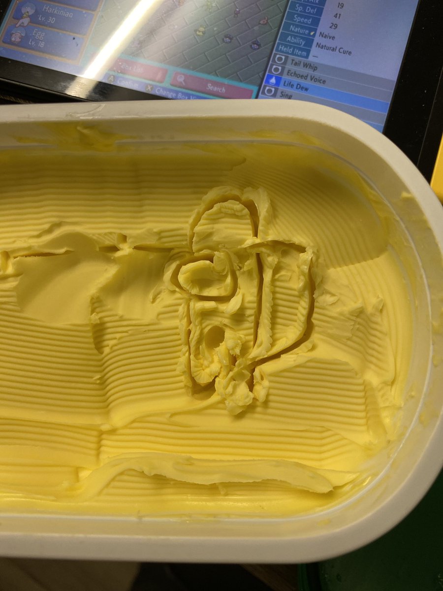 ExpiredBL's tweet photo. Someone in my house keeps putting @AmongUsGame in my butter 🙃 https://t.co/yAMhizgAmO