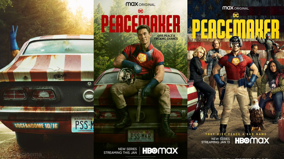 PeacemakerBra's tweet photo. Todos os pôsteres de #Peacemaker até o momento. #PeaceOnMax https://t.co/dVVybxTUI1