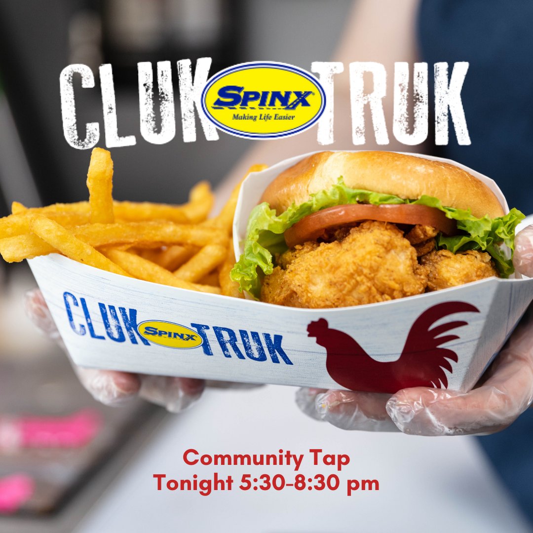 Join us tonight! We'll be serving up legendary fried chicken at Community Tap 'til 8:30. #SpinxOnWheels