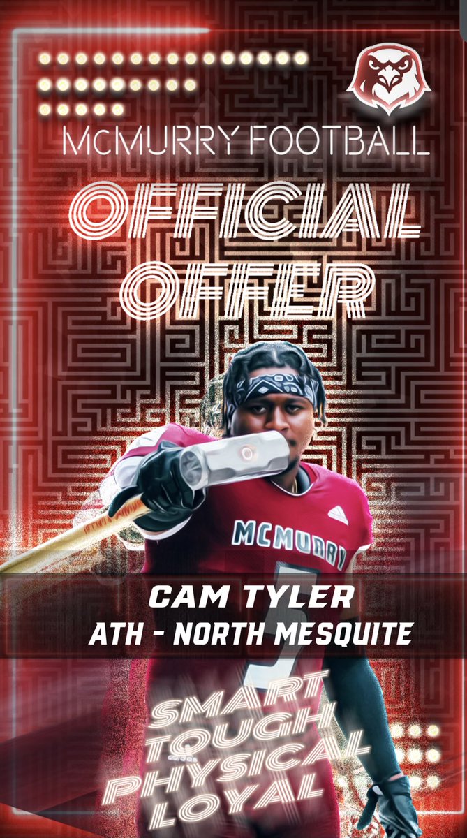 cam4six's tweet photo. #AGTG After talking with @coachdrecortez I am blessed to receive and offer from McMurry!!! @KoachV @NM_StallionFB @TrustMyEyesO https://t.co/8HgKOlQQsA
