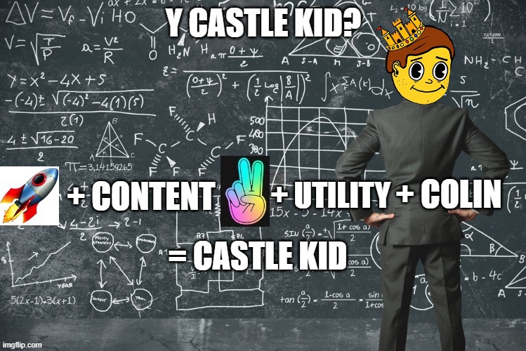 ryfinx's tweet photo. Why @CastleKidNFT? 

Well, MIT mathematicians have solved the algo after several weeks of research and here's the formula...

🚀🚀🚀 

Content + Community + Chill Vibes ✌️ + Utility + Partnership + @ColinTilley = @CastleKidNFT 

🚀🚀🚀

Whitelist Sale: Dec 8
Public Sale: Dec 9 https://t.co/nLbd60mzck