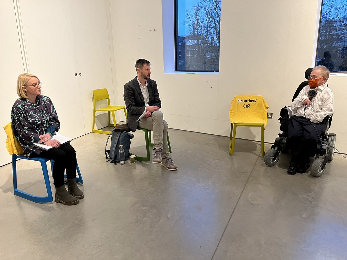 Research Café 42 at  <a href="/JHansardGallery/">John Hansard Gallery</a> for #UKDHM, marking International Day for People with Disabilities. Ian Loynes, <a href="/power_geog/">Prof. Andrew Power</a> and Dr Ronda Gowland-Pryde bringing multiple perspectives on      disability issues <a href="/UoS_Engagement/">UoS Public Engagement</a> <a href="/unisouthampton/">University of Southampton</a>