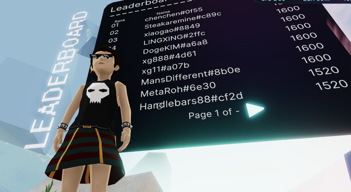 Made it onto the first page of top scorers!! (BTW I'm not going commando underneath my kilt) ...connected by <a href="/BosonProtocol/">Boson</a>. Join me in Decentraland for your chance to win $BOSON 

#DawnOfMetaverseCommerce

play.decentraland.org/?position=-78%… 61958084a99c8f6b5794d2b5