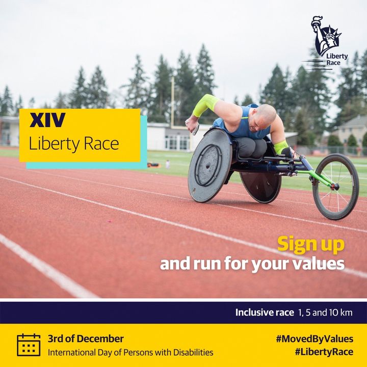 IrishWheelchair's tweet photo. Celebrate International Day of Persons with Disabilities by sighing up for this year's Liberty Race! They will donate €1 to IWA or each participant who completes the race in Ireland.

Sign up here: https://t.co/O0x71ABrmk or email joanne.ryan@iwa.ie

#LibertyRace #MovedByValues https://t.co/NIDntwdMZp