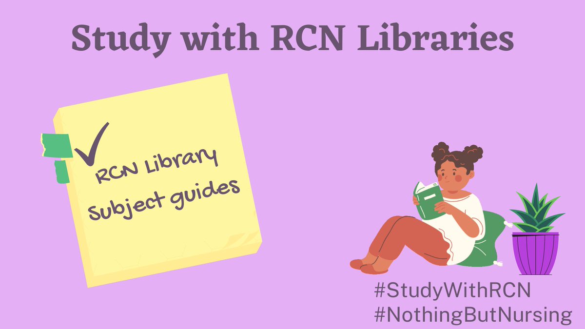 RCNLibraries's tweet photo. Are you researching an area of nursing new to you? π
Our #NothingButNursing subject guides are a great starting point. Each one has key resources, books and article searches to help you get started.
Check out our list of subject guides here: https://t.co/Gu99vbbpLr
#StudyWithRCN https://t.co/mdOIgKfR5q