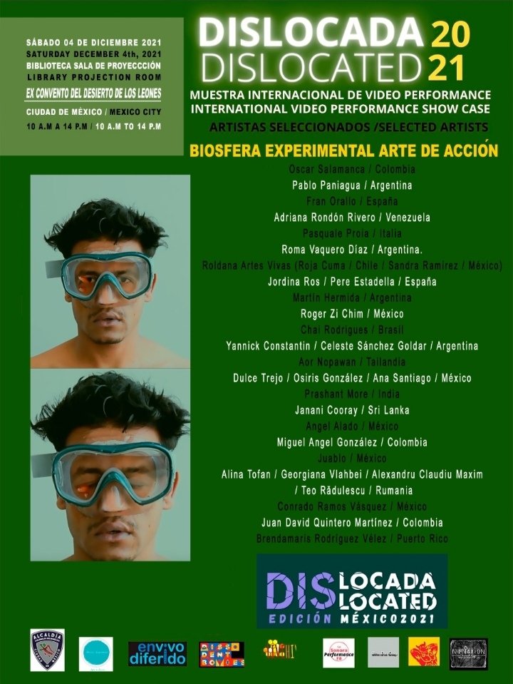 biosferarte's tweet photo. Biosfera Experimental arte de Acción y la @alcaldiacuajimalpa en colaboración con La Sonora Performancera tiene el honor le presentar de manera presencial La Muestra Internacional de Videoperformance DISLOCADA/DISLOCATED MÉXICO 2021.
Gracias a @AdrianRubalcava por apoyar el arte. https://t.co/zVU8LduVcU