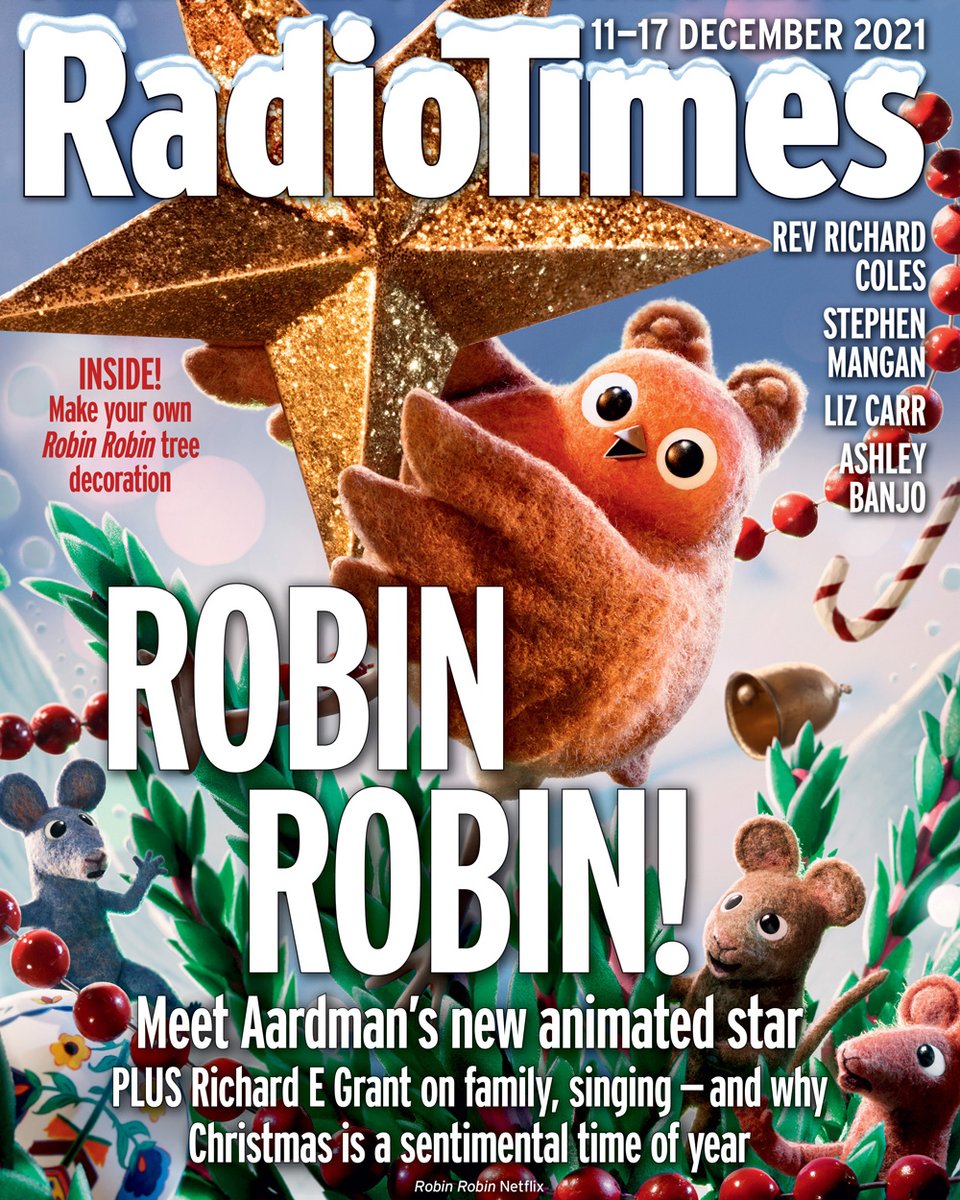 aardman's tweet photo. #RobinRobin is the star of the latest @RadioTimes cover - on sale now!

Here's a behind the scenes look at how the image came to life 🍂✨ https://t.co/0C5yEoEGlb