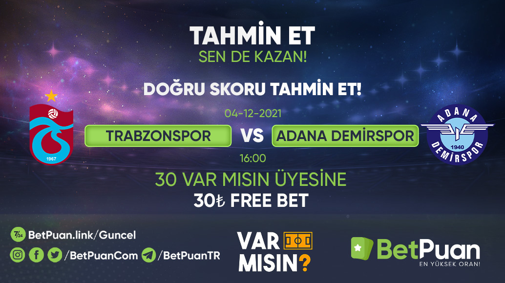 bahisodemiyor4's tweet photo. 💘BETPUAN
TRABZONSPOR- ADANA DEMİRSPOR MAÇININ SKORUNU DOĞRU BİLEN
🍀30 VAR MISIN ÜYESİNE 30 TL FREEBET
RT 3 ark etk.
KATILIM 👇https://t.co/OdS8lxEdv6
TÜM ÜYELERİMİZE %100 ÖDEME GARANTİSİ
#frebeet #freespin #bahis https://t.co/DnMpKhE9Ra