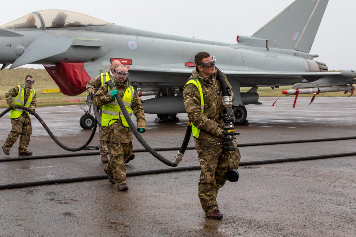 Royal Air Force (@royalairforce) on Twitter photo This week the RAF deployed to <a href="/SYYAirport/">Stornoway Airport</a> on Exercise Agile Pirate. Over the 3 days the detachment practiced receiving and regenerating Typhoon aircraft, away from a main operating base, using fuel from an A400M.
Read more: bit.ly/32KStPB This week the RAF deployed to <a href="/SYYAirport/">Stornoway Airport</a> on Exercise Agile Pirate. Over the 3 days the detachment practiced receiving and regenerating Typhoon aircraft, away from a main operating base, using fuel from an A400M.
Read more: bit.ly/32KStPB