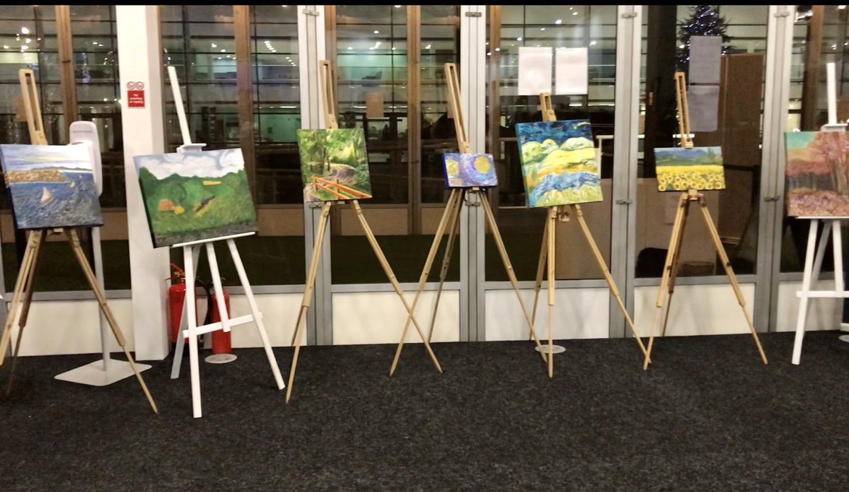 pamountford's tweet photo. On show at the Van Gogh Alive paintings by @TheChristie art room. What a fabulous evening https://t.co/FzJdEnPKGr