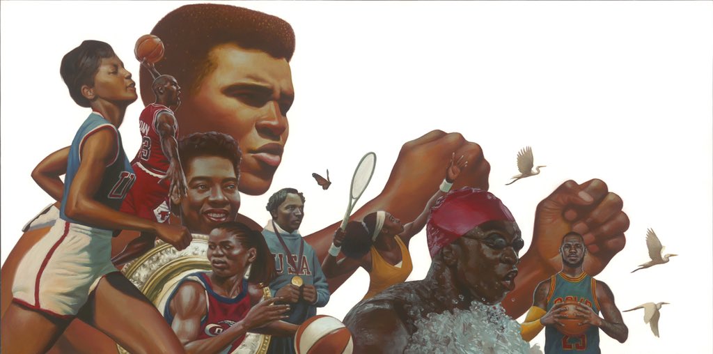 Sports fans! Check out our new exhibition, The Undefeated, featuring16 original paintings of athletes like #MichaelJordan and #SerenaWilliams, alongside musicians, poets, and Civil Rights icons. Artwork from the collection of the artist and JKBN GROUP LLC. © 2019 Kadir Nelson