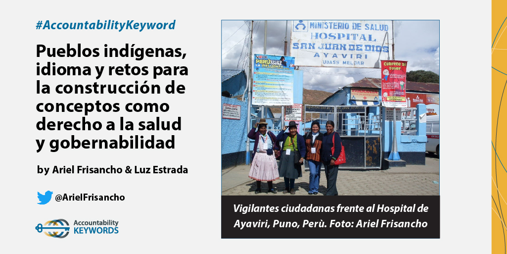 AcctResearchCtr's tweet photo. #AccountabilityKeyword de #Peru. La acción de #VigilanciaCiudadana fue asumida rápidamente por las líderes. ‘Riinchis Autoridad kunata tapumuychis, allinta qhaway’ (‘vayan, observen atentamente y pregunten’). Gracias por esto @ArielFrisancho &amp; Luz Estrada.
https://t.co/pL2t0rKpsm https://t.co/dHJri0JvTY