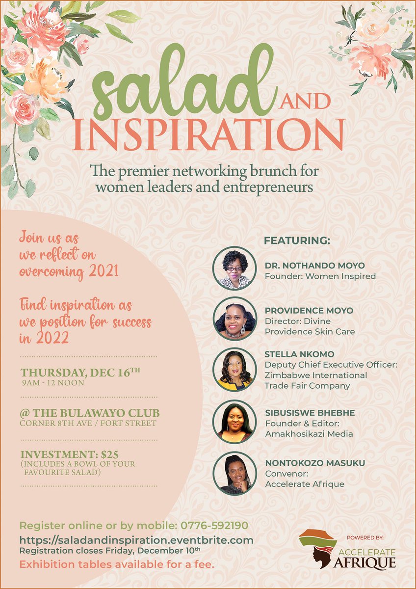 Ladies in koBulawayo, let’s make a date on the 16th of December.