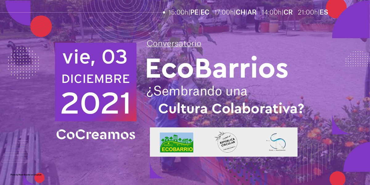 cocreamosfest's tweet photo. A las 13 horas (Lima) vamos a tener la sesión sobre CoCreadore de Territorio y Patrimonio Cultural y en seguida continúa con los protagonistas de los EcoBarrios. Para conseguir el enlace a la sala ZOOM >> https://t.co/0A9h9HpakX

#CoCreamosFest https://t.co/4J01iZS5QX