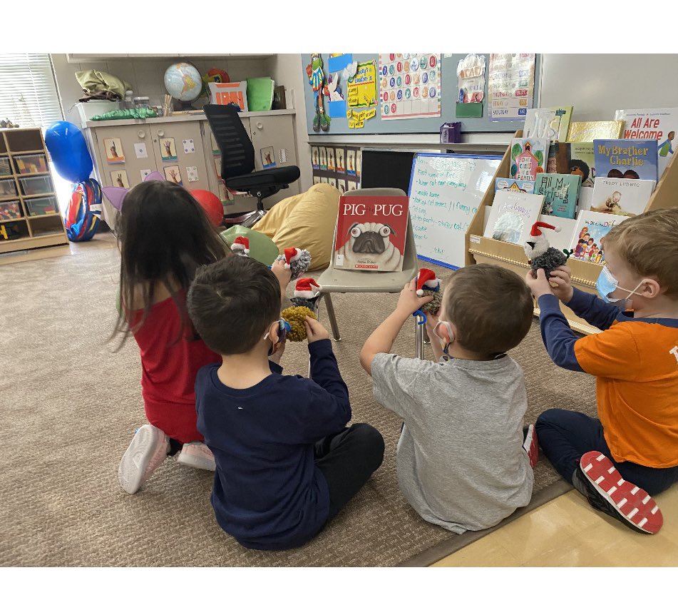 trixi1317's tweet photo. HJ 4’Cs Pre-K had an “ameowzing” week 🐈! Catmas was a success. Our kiddos practiced taking care of their very own kitty and learning about kindness and empathy all through play 👏🏻@alihalbert @SchoolJanzen @RegPublicSchool #catmas #prek https://t.co/2yhjOxYxJV