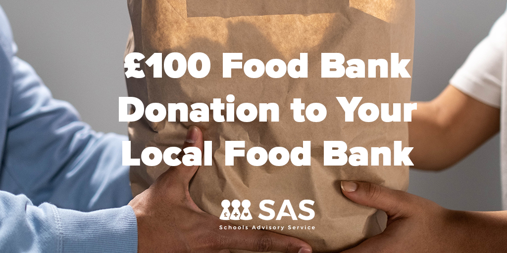 SchoolsAdvisory's tweet image. SAS will be taking nominations to donate £100 to local foodbanks every week through December. 

#sbm #sbmchat #sbmtwitter #sbl #sblchat #sbltwitter @ISBL_news
@caph_cornwall @ForumStrategyUK
@Headteacherchat @LASBM @ABLE_Pro1

Click here to learn more 

schooladvice.co.uk/food-bank-nomi…