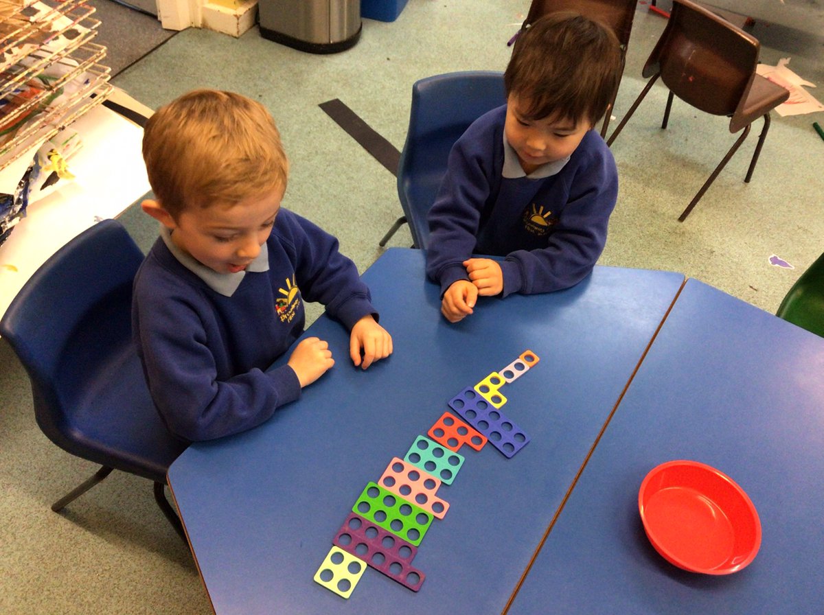 BlueClassBEFS's tweet photo. We love maths in Blue Class! We worked together to  order the Numicon shapes and enjoyed the challenge of playing swap the shape with our partner. Fantastic problem solving to guess which shapes had been swapped!🌟😃 https://t.co/R2nQuWXfn3