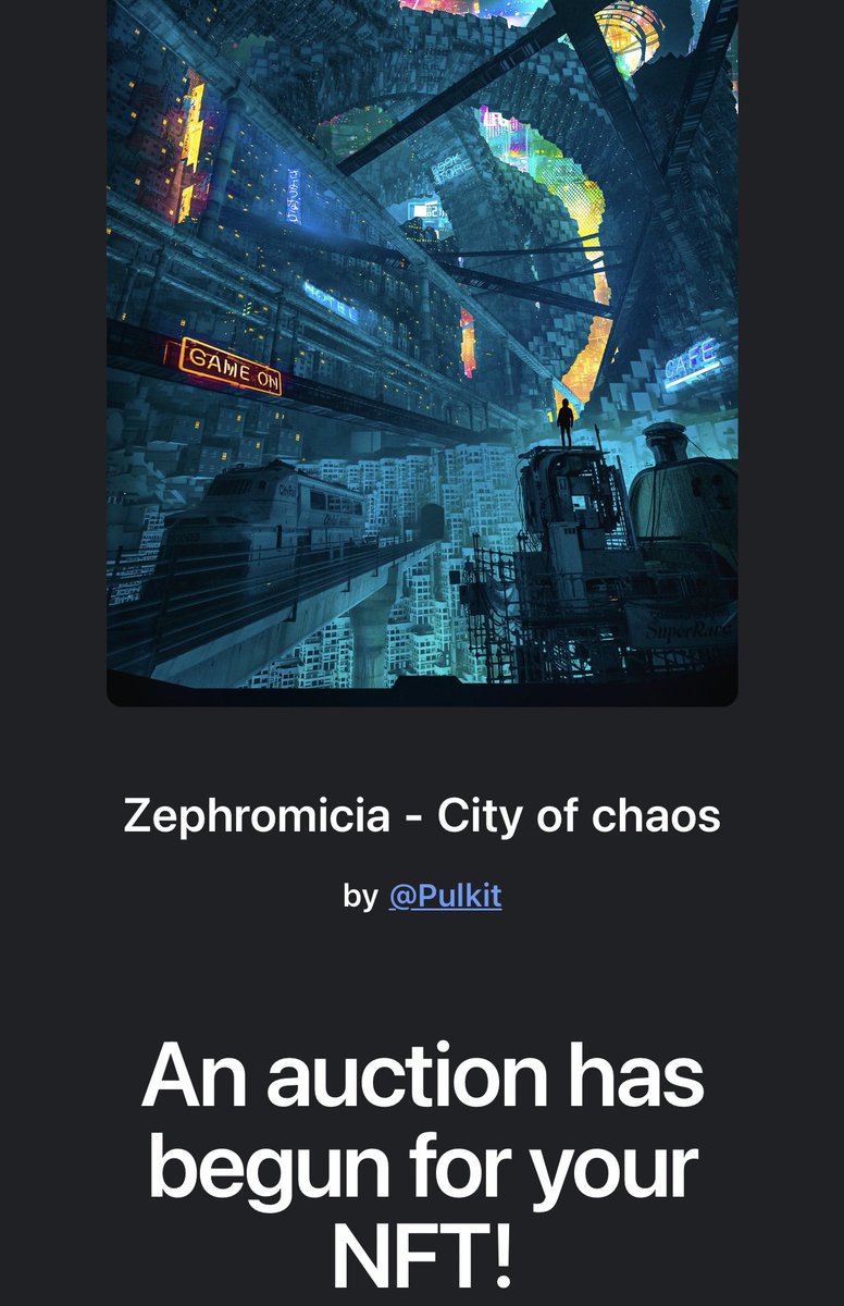 Pulkit_Kudiwal's tweet image. WHAATTT🤯
.
Before I had a chance to even tweet the about my new @withFND piece, it got a bid by @reeeeshy 
.
I AM OUT OF WORDS. 
Thanks. I need some time to process this.✨🙏
.
#NFTCommunity #NFTArt