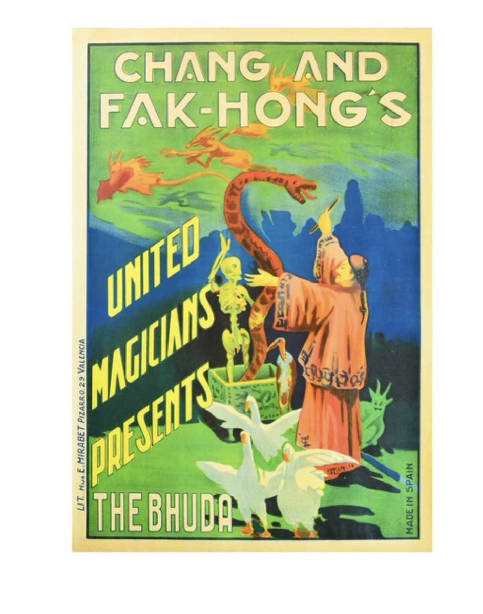 RFezmagic's tweet photo. Chang and Fak - Hongs - The Bhuda 1920’s / 30’s poster : DM for more info #magicposters#vintagemagicposters#changandfakhong#vintagenagic#vintagemagicians#davidcopperfield#nagiccollector#magicpostercollector## https://t.co/Vk2MIqIK0P