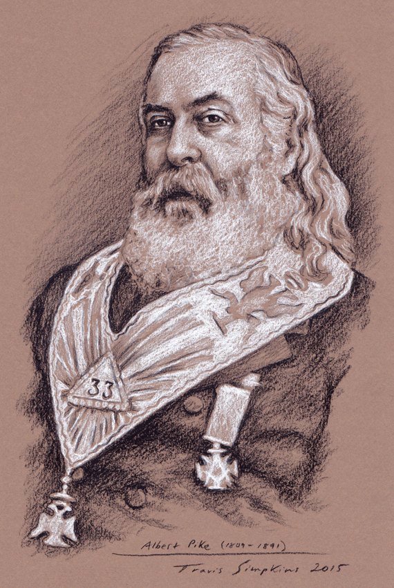 TravisSimpkins7's tweet photo. Albert Pike, 33°
Portrait by Travis Simpkins https://t.co/UjuDuBuUwV
#AlbertPike #SovereignGrandCommander #ScottishRite #SupremeCouncil #33rdDegree #MoralsAndDogma #Freemasons #Freemasonry #Masonic #art #TravisSimpkins #Occult #Magick #occultism #occultist #occultart #philosophy https://t.co/phWRlQyHAR